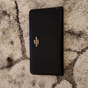 Coach Skinny Wallet Black Leather